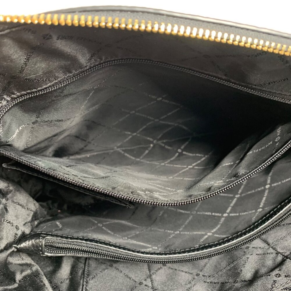 MICHAEL KORS Riley Studded Black Pebble Leather Large Satchel /Shoulder Bag - Picture 9 of 11